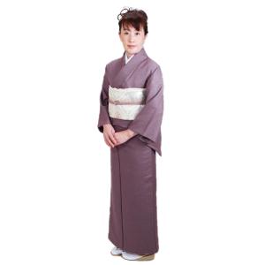 単衣　絽　紗　色無地フルセット　夏着物　正絹　紫　G3 色無地 絽 レンタル 7月〜8月・夏用 夏物 紫色 絽の着物