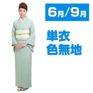 色無地 レンタル 袷 10月〜5月向け 一ツ紋 ブルーグレー色 着物 入学式