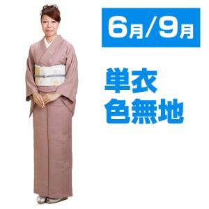 未使用 正絹 サーモンピンク 地紋入 色無地 フォーマル お稽古卒業式入学式にも 色無地 レンタル 袷 10月〜5月向け 正絹 一ツ紋 サーモンピンク色 着物