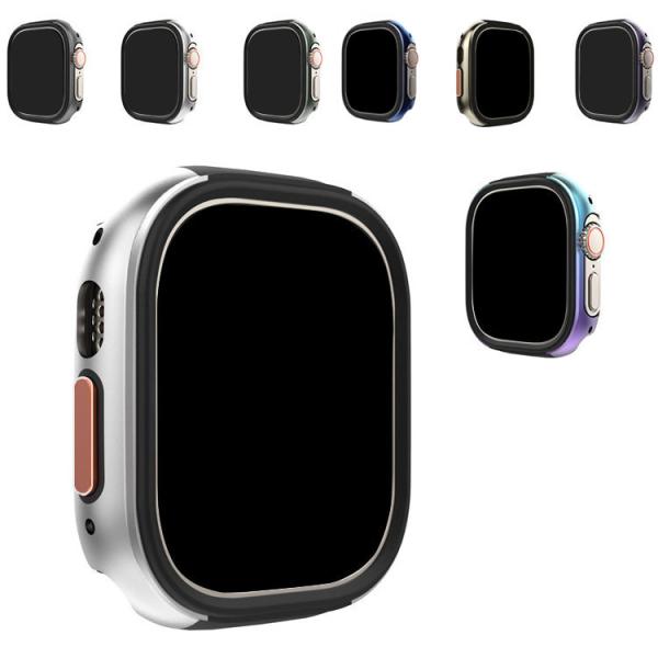 Apple Watch Ultra 2/1 カバー 耐衝撃 ケース バンパー TPU + アルミ 簡...