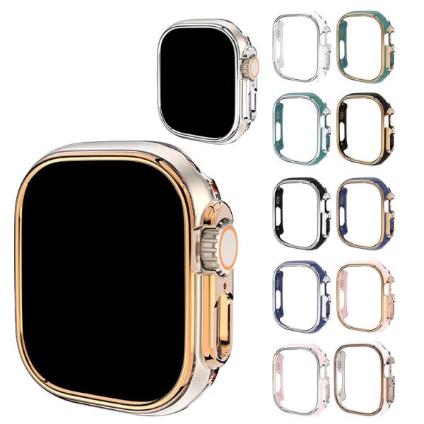 Apple Watch Ultra 2/1 バンパー ケース 耐衝撃 プラスチック メッキ ハードケ...