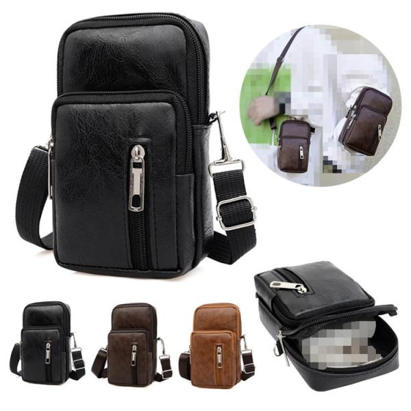 スマホショルダー スマホポーチ スマホバッグ ショルダー ポシェット 斜め掛け PUレザー メンズ ...