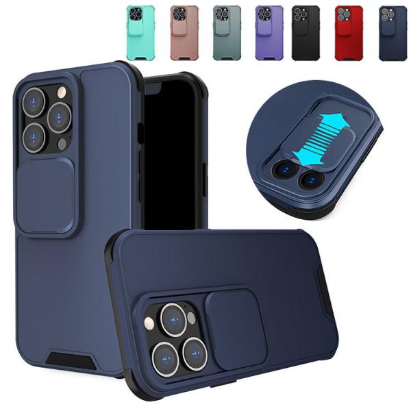 iPhone13 シリーズ ケース カメラカバー付き スライド式 耐衝撃 レンズカバー レンズ保護 ...