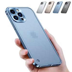 iPhone15 ケース/カバー アルミ バンパー Apple iPhone 15 Plus/15 Pro/15 Pro Max かっこいい アルミサイドバンパー 半透明 背面パネル付き｜it-donya