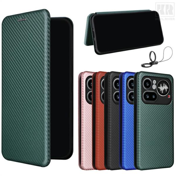 Insta Nothing Phone 4a対応 ケース 4a Pro カーボン調 手帳型 カバー ...