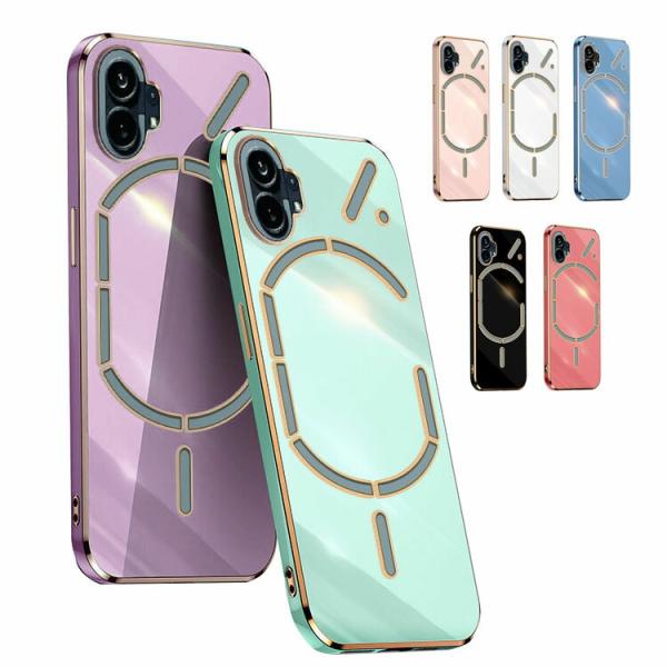 Nothing Phone (1) ケース カバー 耐衝撃 メッキ TPU ソフトケース ナッシング...