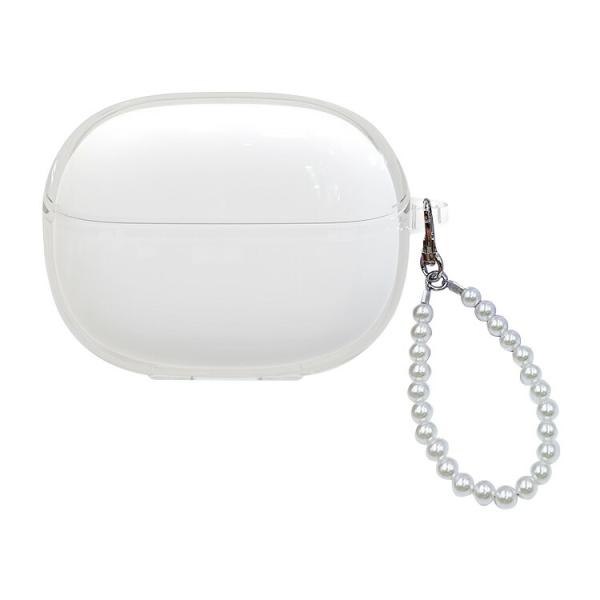 Shokz OpenDots ONE クリアケース カバー ラインストーン 真珠風ストラップ付き ク...