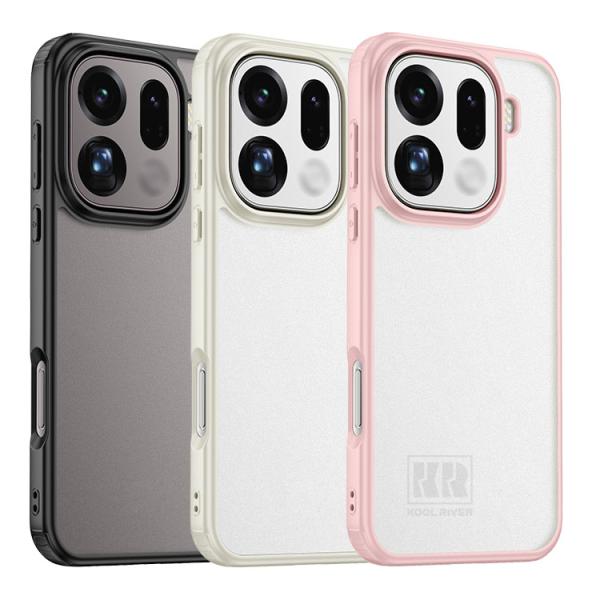 OPPO Find X9 ケース X9 Pro カバー マット 背面半透明 側面滑り止め TPU +...