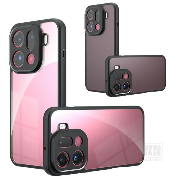 OPPO Find X9 ケース X9 Pro カバー マット 背面半透明 側面滑り止め TPU +...