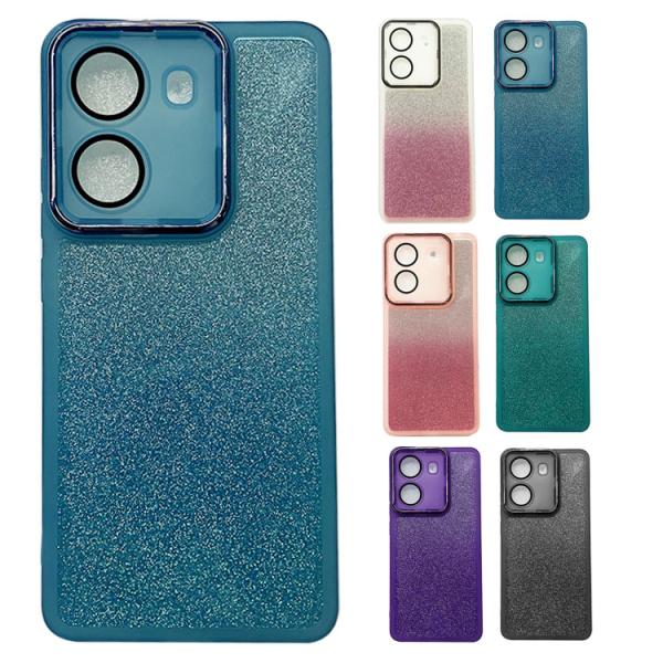 POCO X7 Pro クリアケース  カバー メッキ TPU クリア 透明 グラデーション ラメ ...