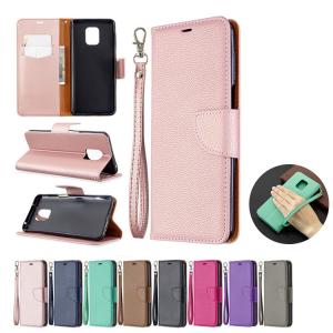 Xiaomi Redmi Note 9S ケース/カバー 手帳型 かわいい レザー スタンド機能 カード収納 紐 ストラップ付き PUレザーケース リドミーノート9S