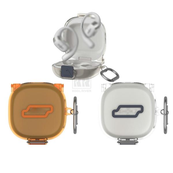 Shokz OpenFit 2+ クリアケース OpenFit2+ 透明 TPU シンプル カラビナ...