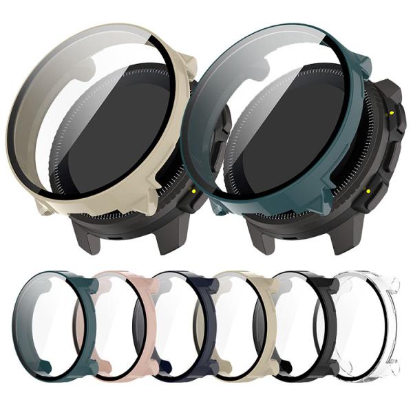 SUUNTO Vertical ケース カバー 液晶面強化ガラス 全面保護 液晶保護ケース 単色/ク...