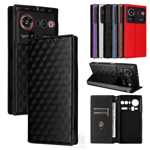 Nubia Z80 Ultra ケース 手帳型 カバー PUレザー 幾何学模様 手帳型PUレザーケー...