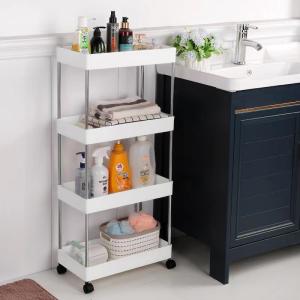 浴室収納 ラック 隙間収納 13cm 収納ラック キャスター付き 収納カート ローリングラック おしゃれ 調味料 食品 ペットボトル 小物 台所 洗面所 冷蔵庫横