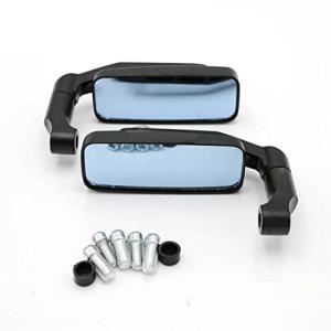 XSAJU バイク ミラー スクエア型 左右セット 正ネジ 逆ネジ