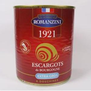 エスカルゴ 800g  缶詰 フランス ロマンジーニ 約70粒　殻なし 水煮｜italiatanicha2