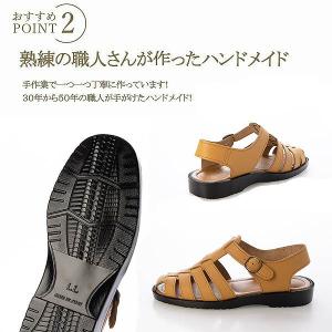 新作 サンダル メンズ 日本製 本革 ドライビ...の詳細画像5