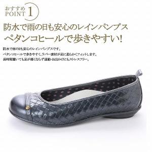 レインパンプス レディース ぺたんこ ローヒー...の詳細画像1