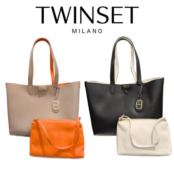 プレゼント トートバッグ ツインセット TWINSET Everywhere リバーシブル ショッパ...