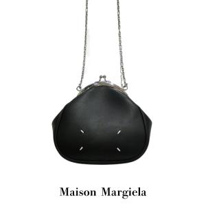 メゾンマルジェラ　ブラックレザーショルダーバッグ Maison Margiela(メゾンマルジェラ)】 5AC レザーショルダーバッグ