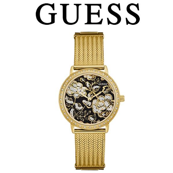 cu 金属アレルギー ゲス GUESS ステンレススチールベルト 金属ベルト ゴールド色 LLOW ...