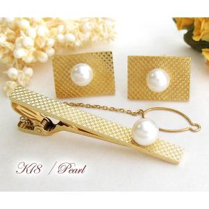 18金 ネクタイピン カフス メンズジュエリー スーツ フォーマル