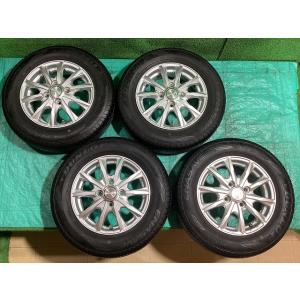 Weds　ジョーカーJJ 13x4JJ +45 4H PCD100 DUNLOP EC204 145/80R13 22年製 夏タイヤ・アルミホイール 4本セット K2　GS