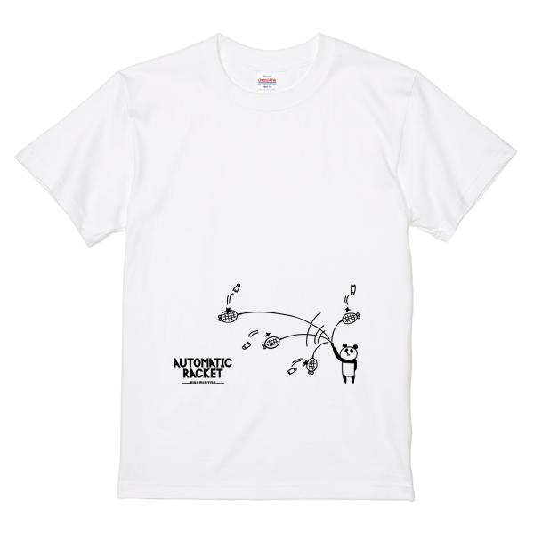 itaxes Tシャツ 【バドミントンとオートラケット】オワリデザイン