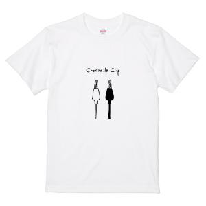 itaxes Tシャツ 【ワニ口クリップ】オワリデザイン