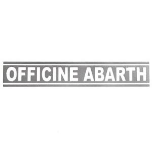 アバルト純正OFFICINE ABARTH ロゴ切り文字ステッカー (シルバー)　10723｜itazatsu