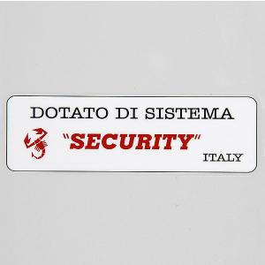 アバルトセキュリティステッカー (裏貼りタイプ)