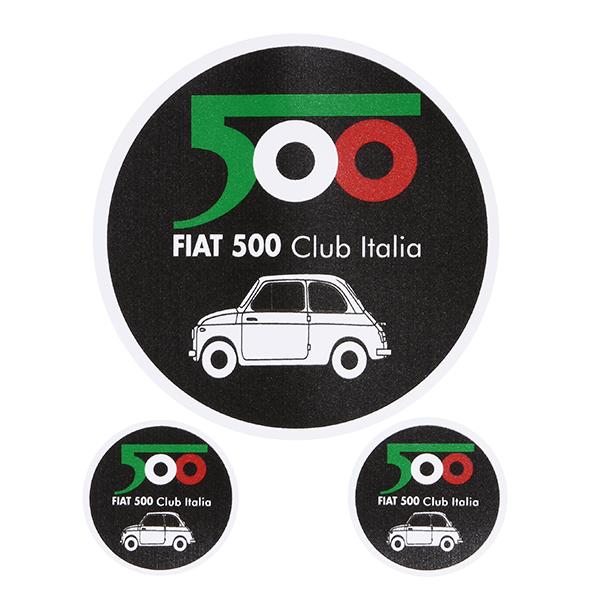 フィアット 500 CLUBステッカー(3枚セット)　16543