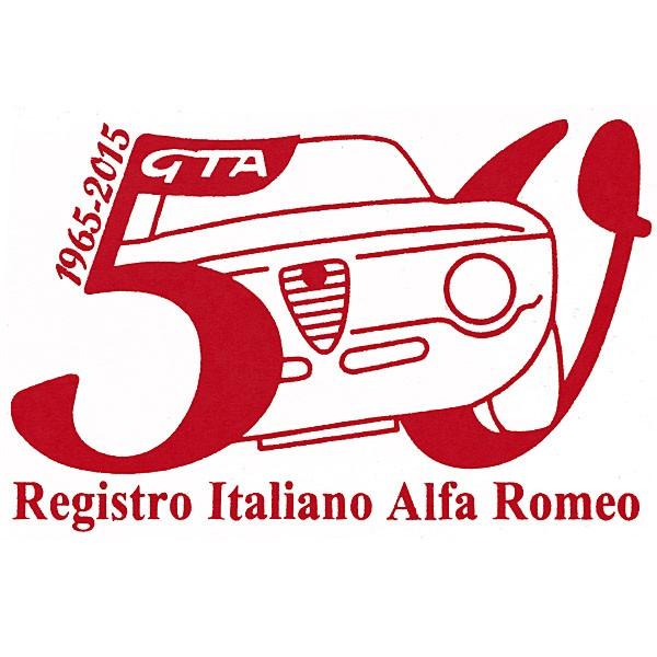 アルファロメオ Giulia GTA 50周年記念ロゴステッカー(レッド) by RIA(Regis...