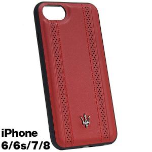 マセラティ純正 iPhone 6/6s/7/8レザー背面ケース-GRANLUSSO/レッド　21384｜itazatsu