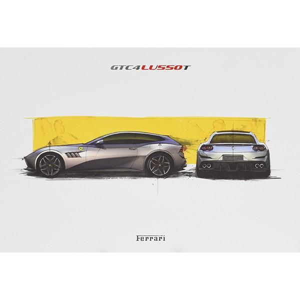 フェラーリ純正 GTC4 LUSSO T VIPゲスト用リトグラフ　21792