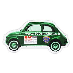 フィアット FIAT 500 CLUB ITALIAオフィシャルステッカー(車型/Type C)　22286｜itazatsu