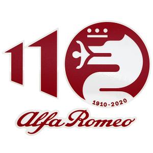 アルファロメオ 110周年記念ロゴステッカー(レッド)　22932