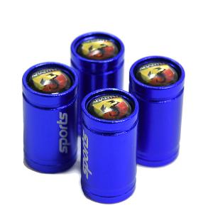 アバルト エンブレムバルブキャップ(ブルー)