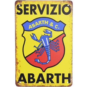 アバルト ABARTH SERVIZIOヴィンテージスタイルサインボード