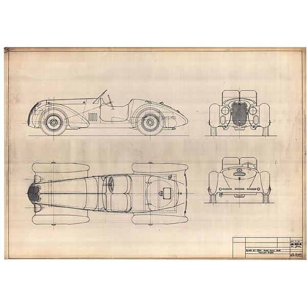 アルファロメオ 6C 2500 Super Sport Spider 1939完成予想図　23635