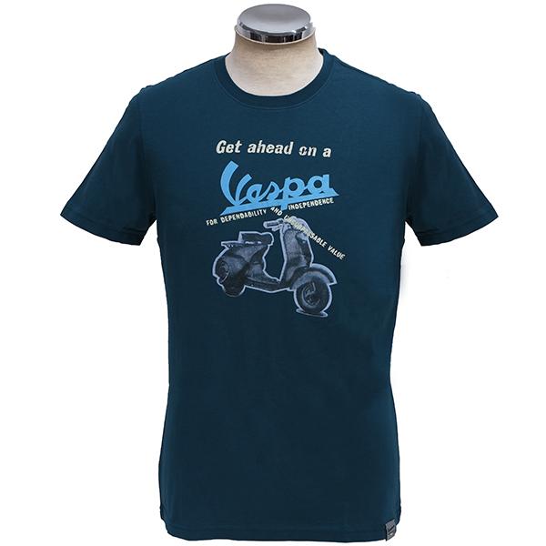 ベスパ オフィシャル Tシャツ-Get ahead on Vespa-　23856