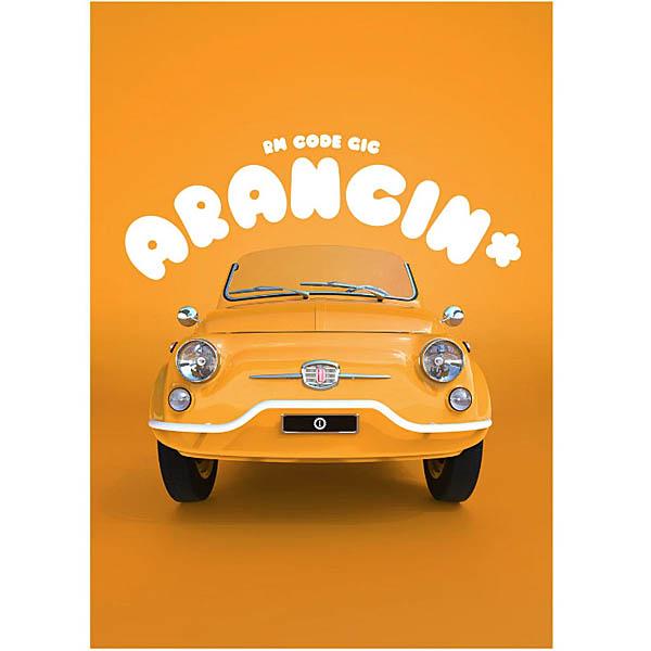 Garage Italiaオフィシャルフィアット nuova500ポスター(Arancin)　246...
