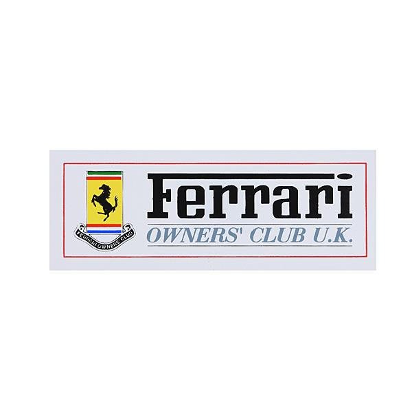 フェラーリ Ferrari Owners Club U.K. ステッカー (Small)　24828