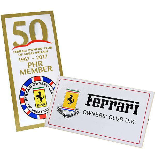 フェラーリ Ferrari Owners Club U.K. ステッカーセット　24829