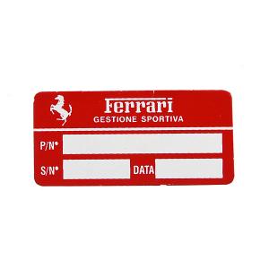Ferrari（フェラーリ） フェラーリ純正 GESTIONE SPORTIVA製造番号記載