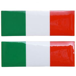 イタリア国旗プラスチックステッカー(2枚セット)　25034