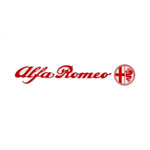 アルファロメオ（ALFA ROMEO） ロゴステッカー(50mm/レッド/切り文字