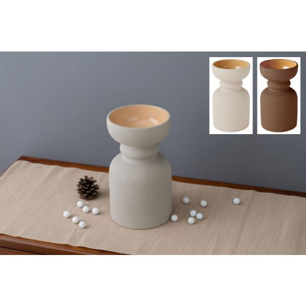 花瓶 CLY-33 花びん 素焼き風 陶器 おしゃれ シンプル フラワーベース 北欧 ナチュラル 和...