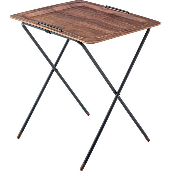 フォールディングテーブル END-561天然木 オーク ウォルナット トレー コンパクト 持ち運び